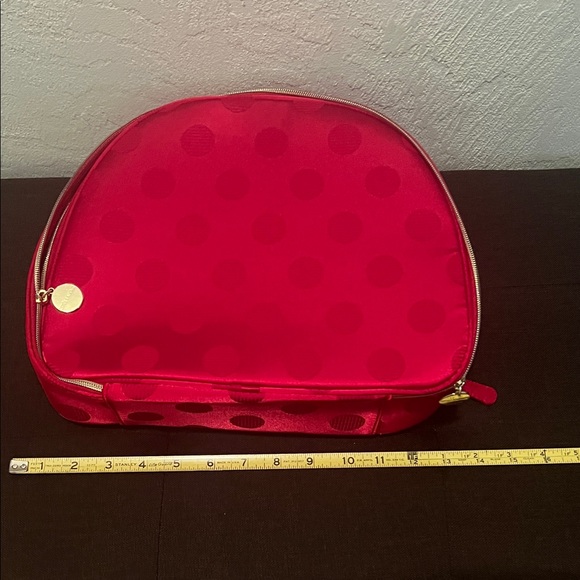 #0999+ Elegant Red Polka Dot Women's Makeup Bag - Picture 6 of 9